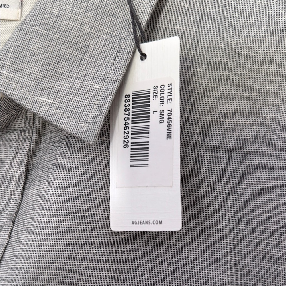 Ag Adriano Goldschmied Gray Casual Button Down Shirt - Picture 3 of 3